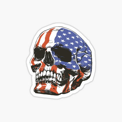 American Skull Sticker