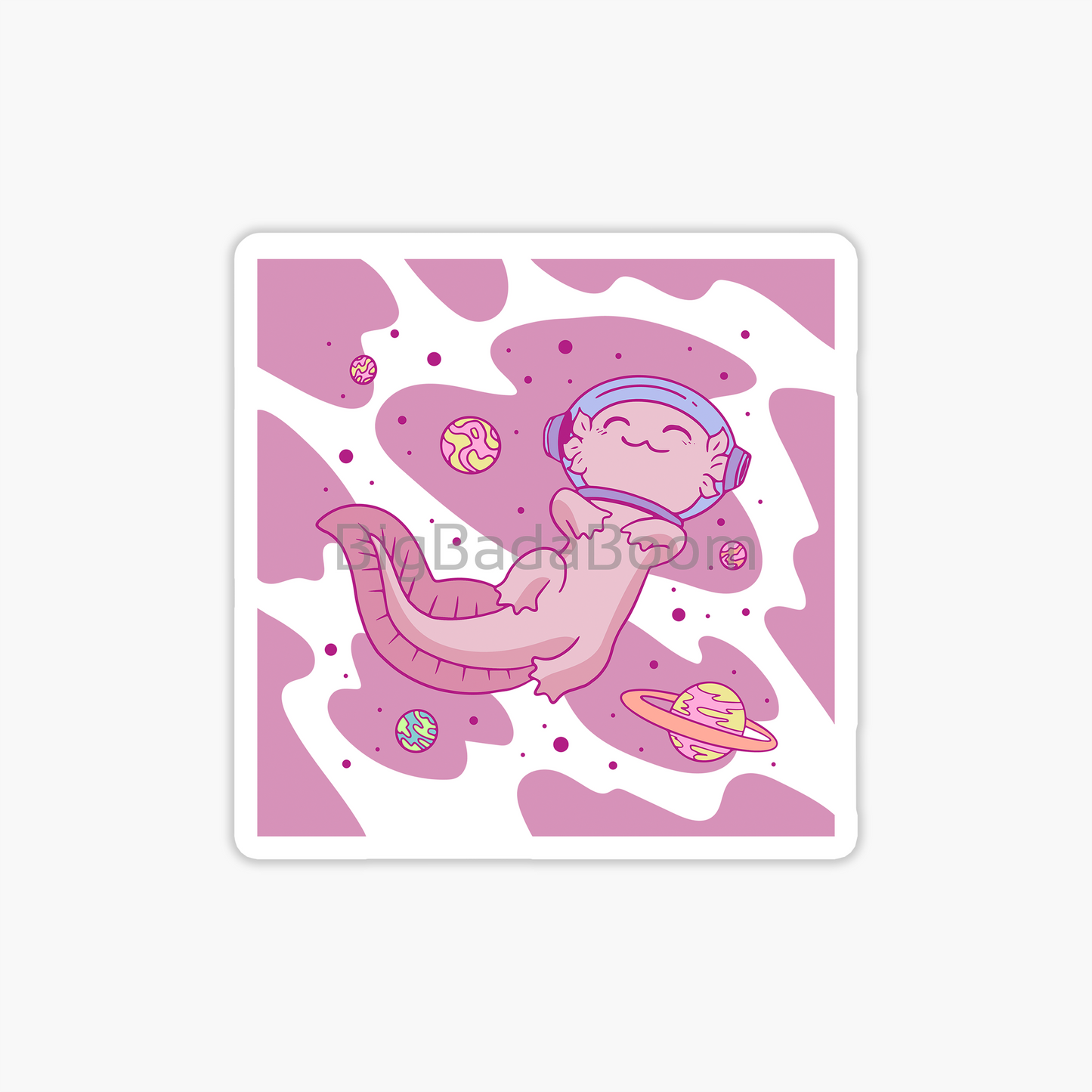 Astronaut Axolotl Sticker