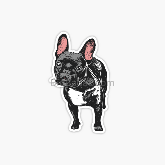 Black Frenchie Sticker