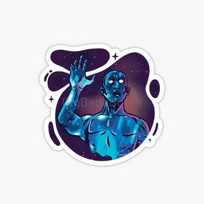 Blue Alien Sticker