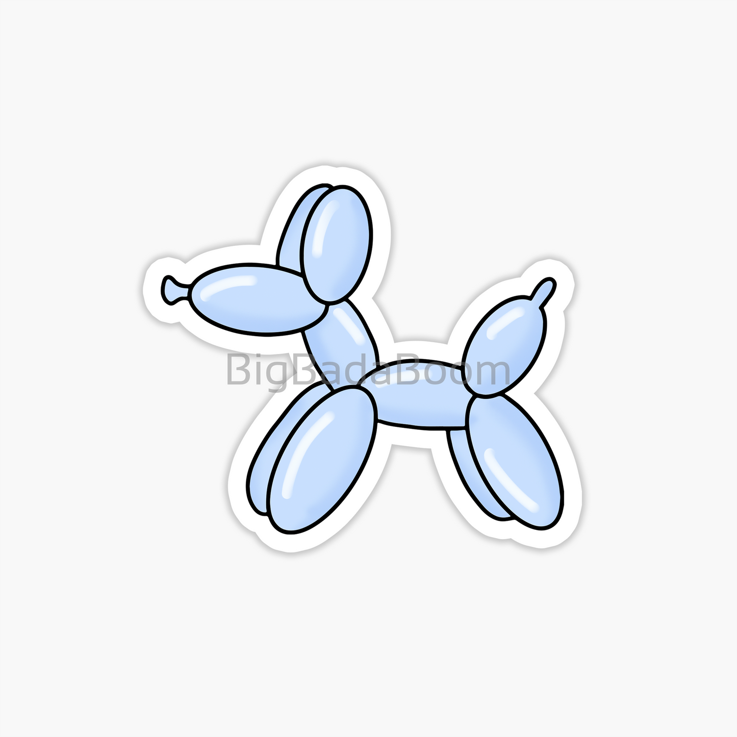 Blue Balloon Dog Sticker