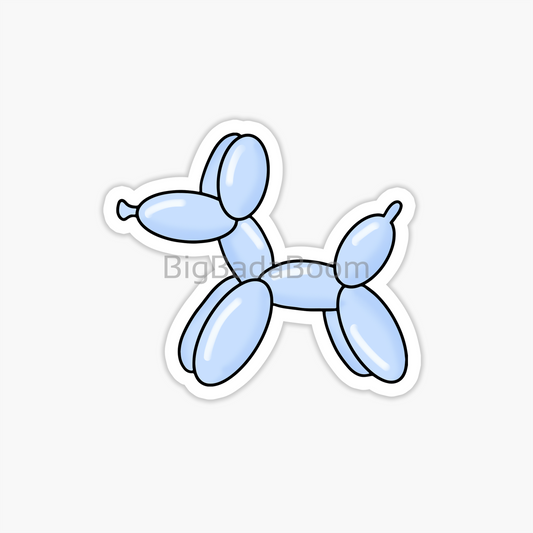 Blue Balloon Dog Sticker