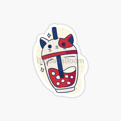 Boba Cat Sticker