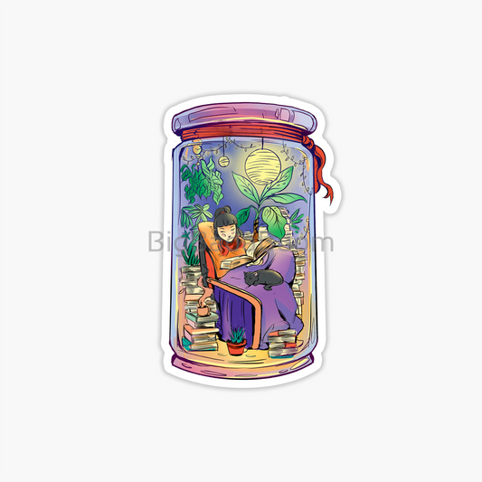 Bottled Girl Books Sticker