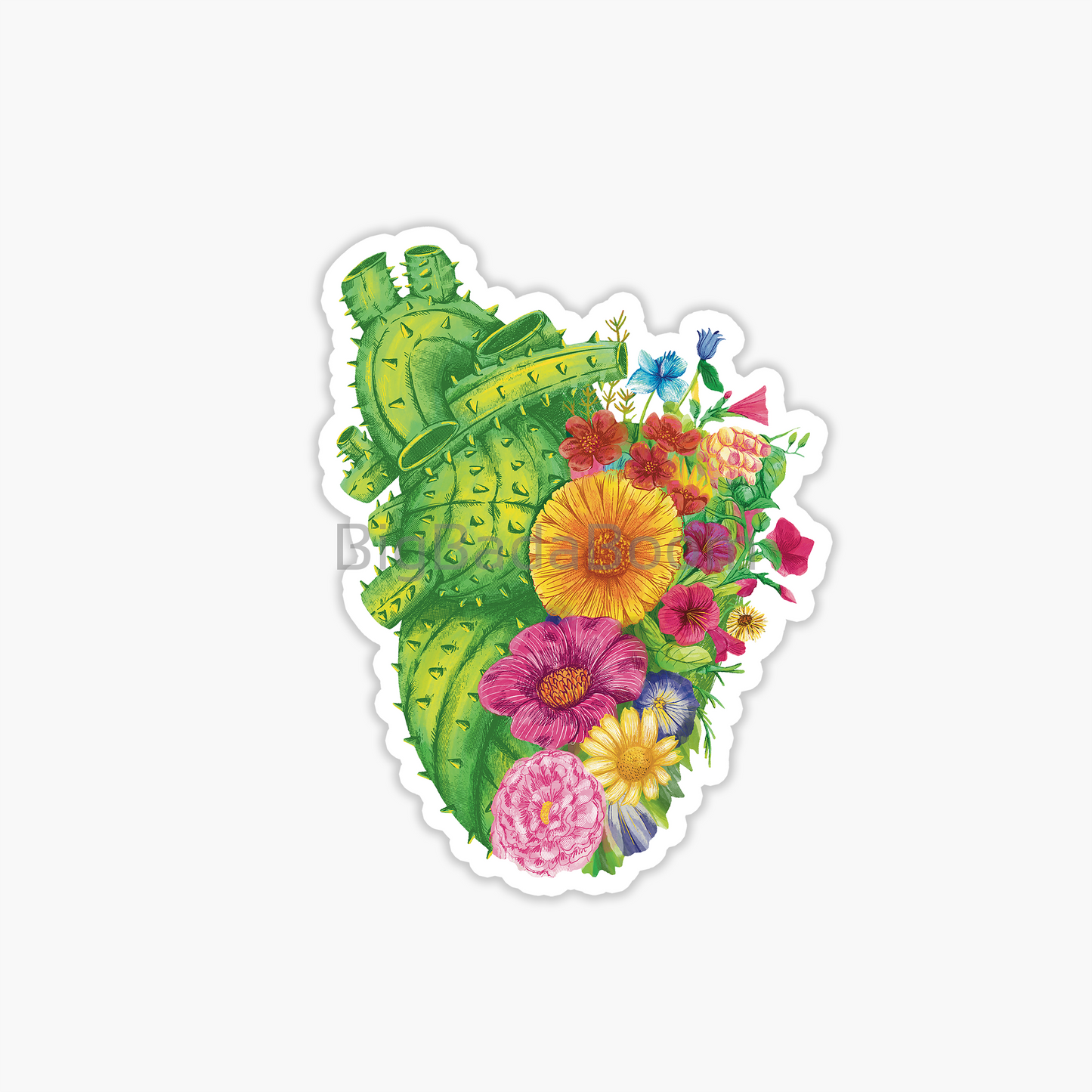 Cactus Heart Sticker