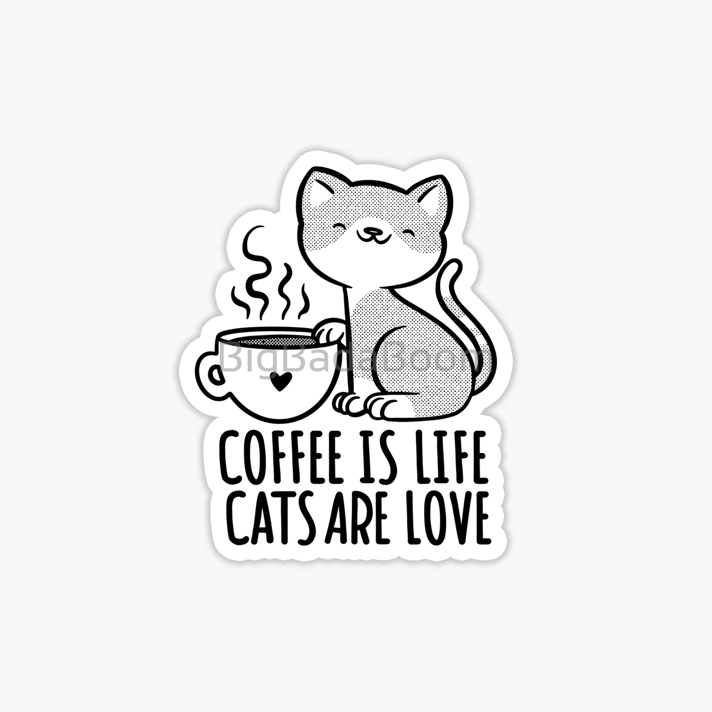 Coffee Cat Lover Sticker