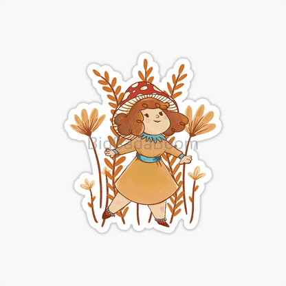 Cottage Girl Sticker