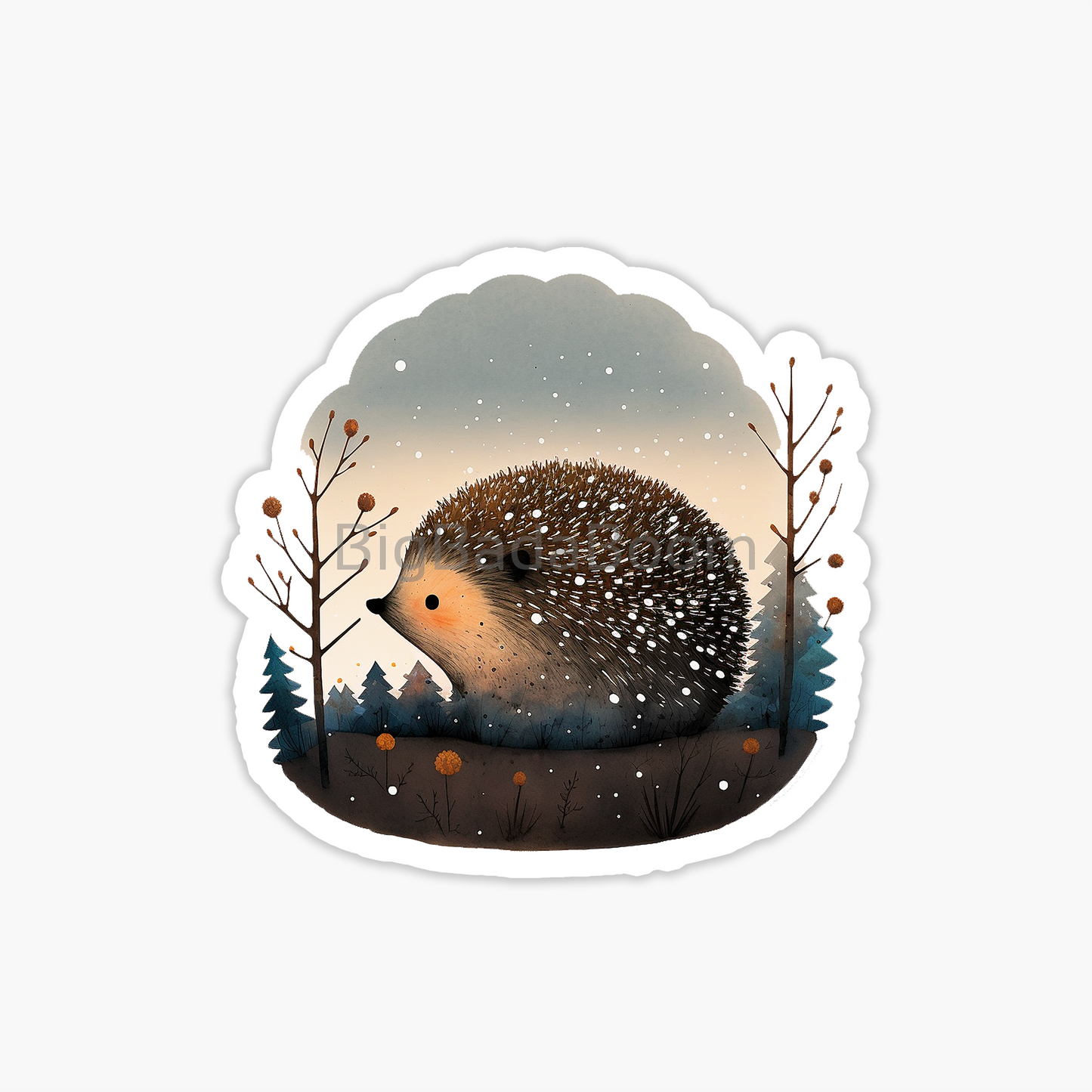 Cottage Hedgehog Sticker