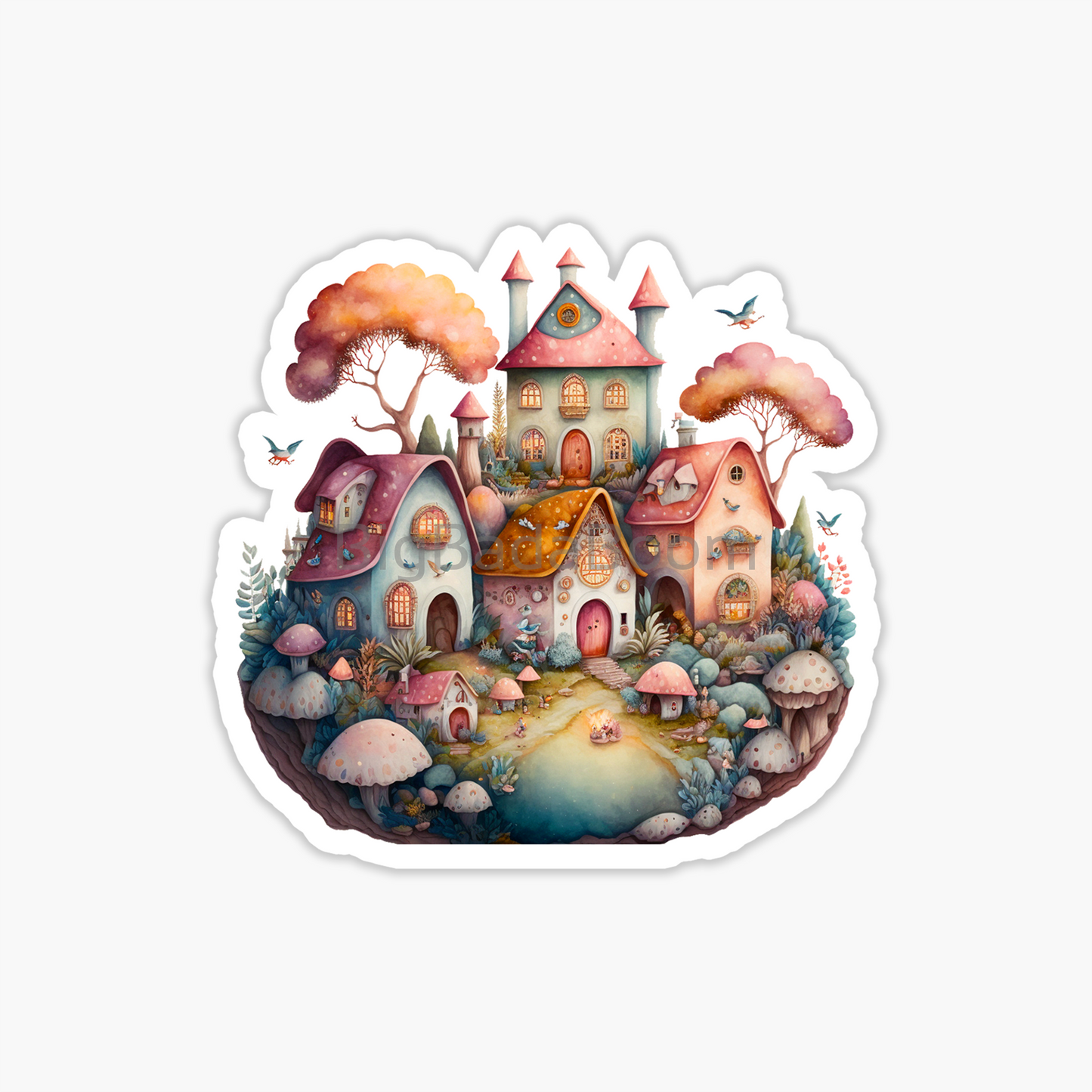 Cottage Village Sticker