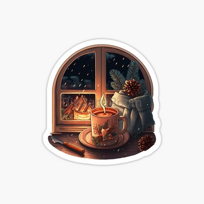 Cozy Candle Sticker