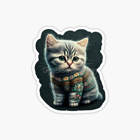 Cozy Kitten Sticker