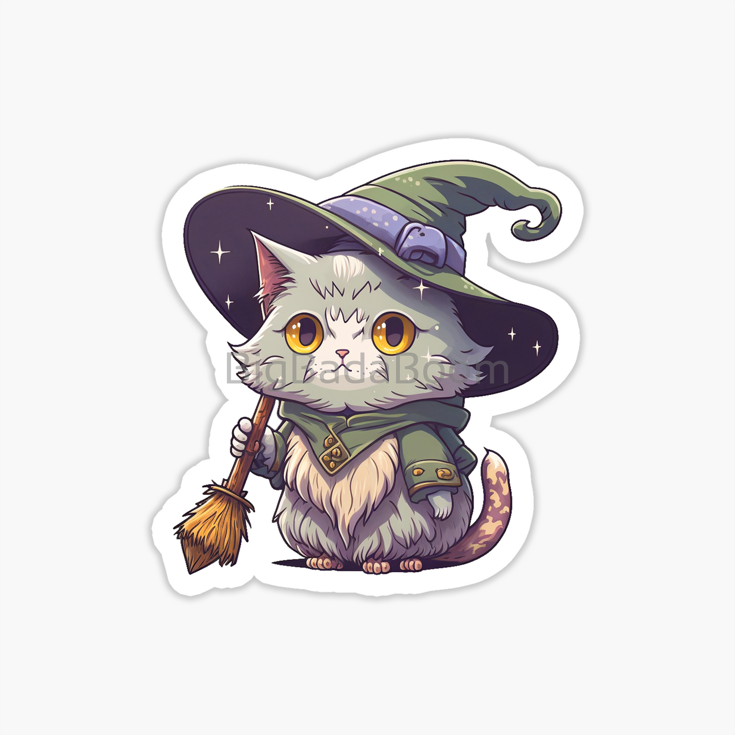 Cute Witch Cat Sticker