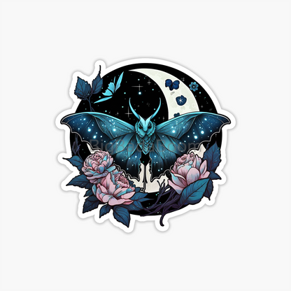 Dark Night Moth Sticker