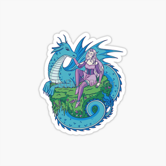 Dragon Girl Sticker