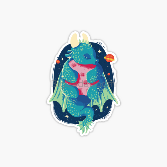 Dragon Moon Sticker