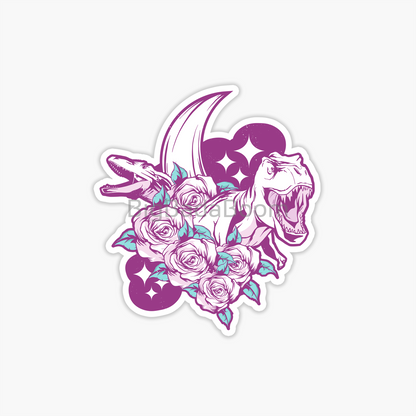 Dragon Roses Sticker