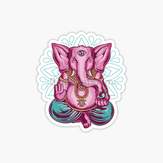 Elephant Meditation Sticker