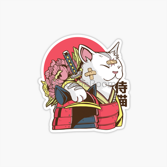 Fighter Cat Sticker