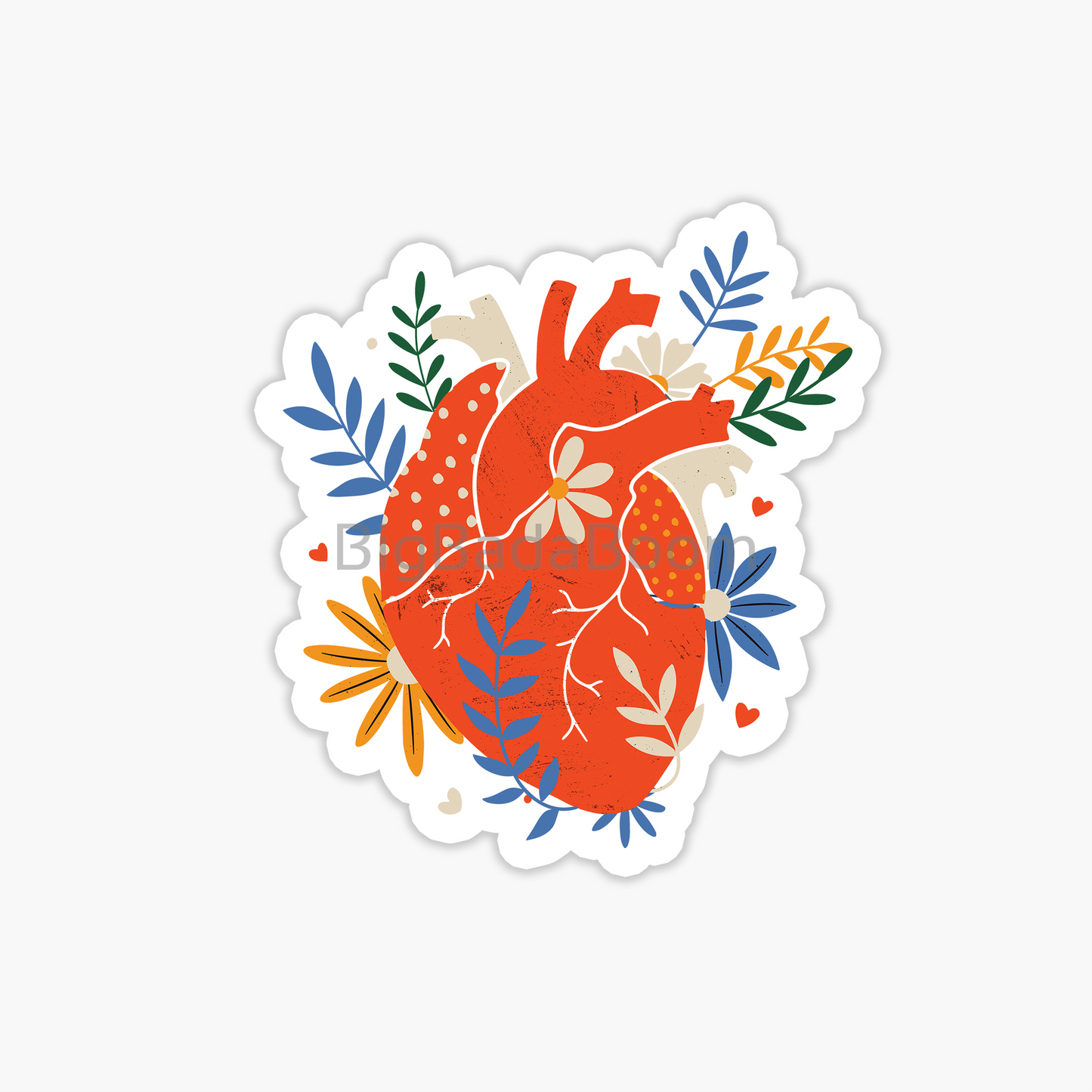 Floral Heart Sticker