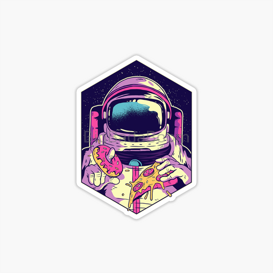 Foodie Astronaut Sticker