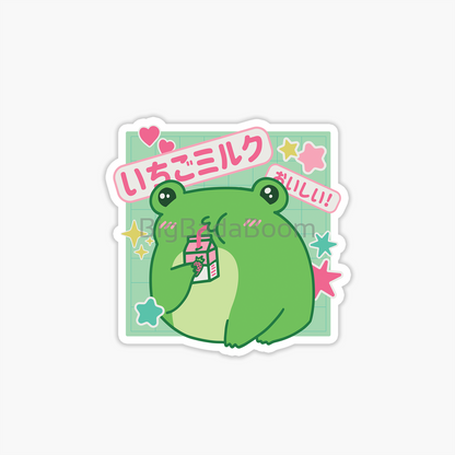 Frog Drinking Sticker