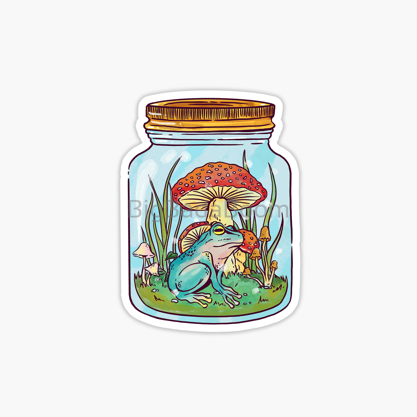 Frog Jar Sticker