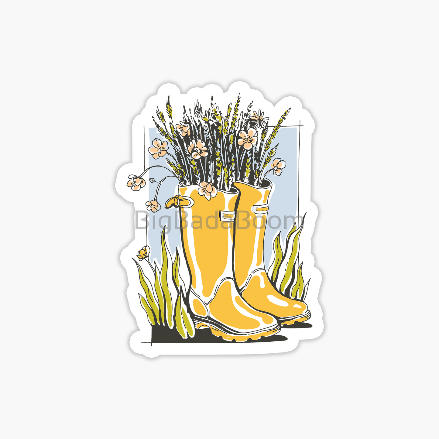 Gardening Boots Sticker