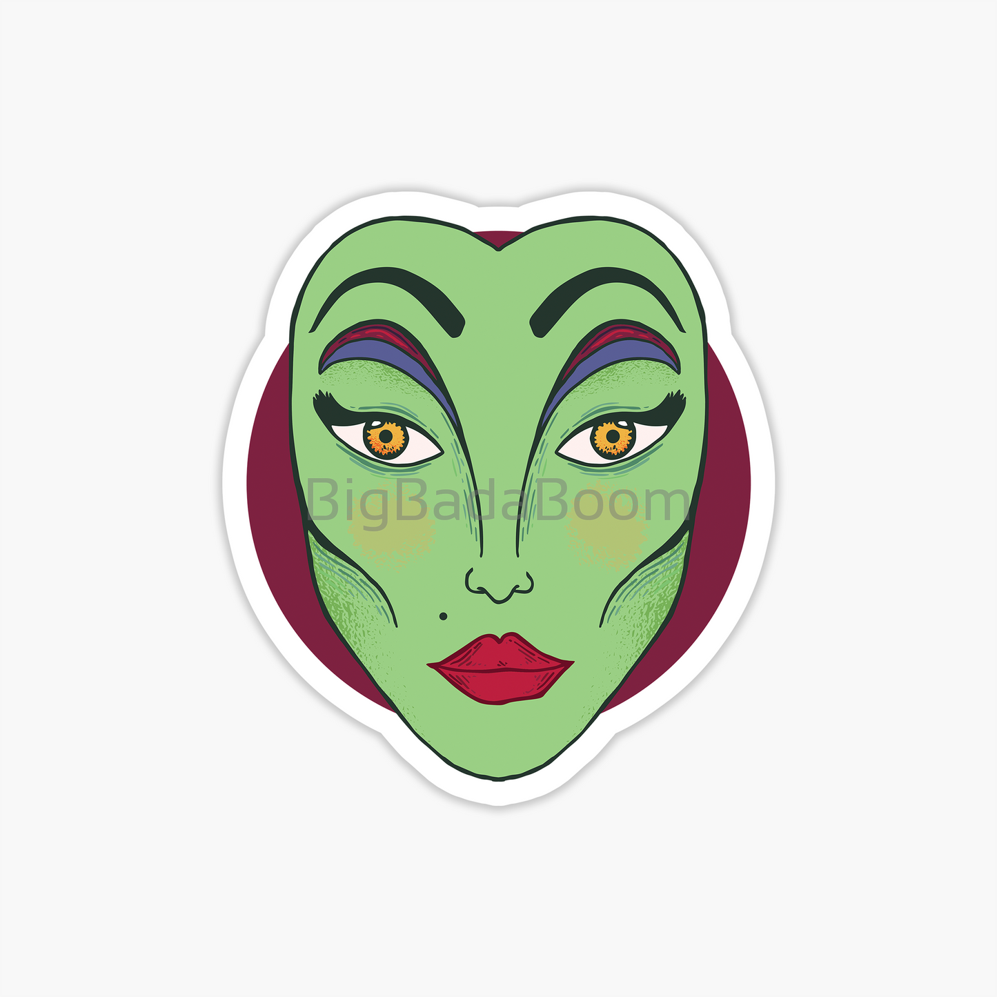 Green Witch Sticker