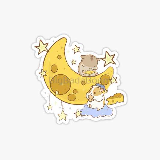 Hamster Nighttime Sticker