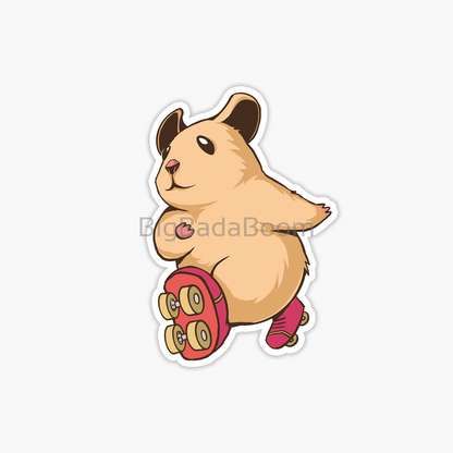 Hamster Roller Skate Sticker