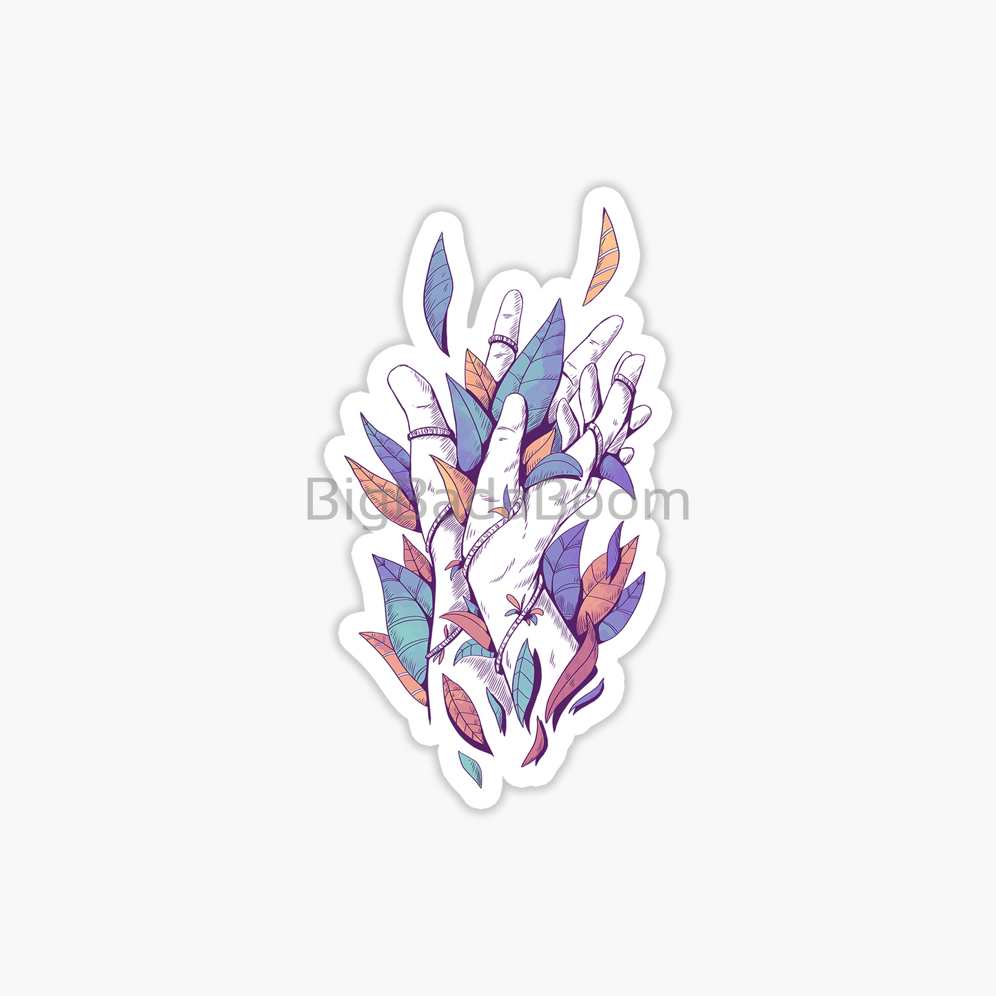 Hands Holding Sticker