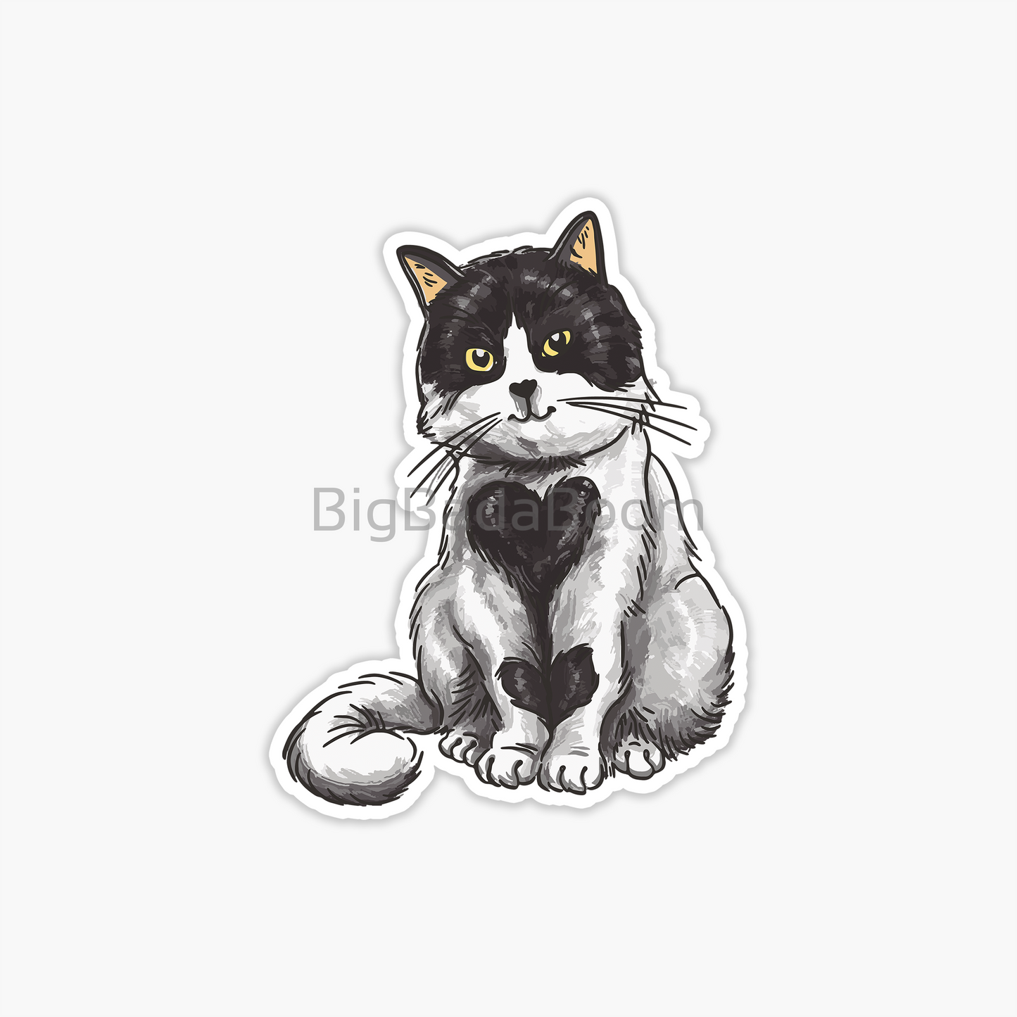 Heart Cat Sticker