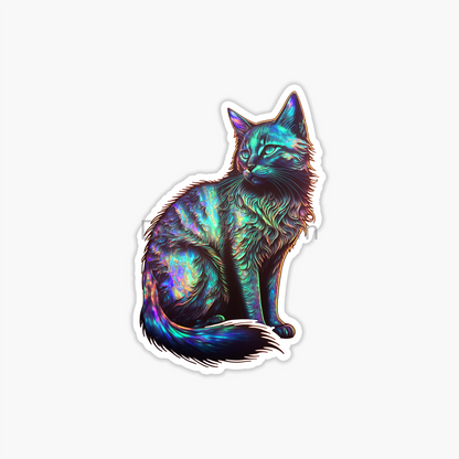 Holographic Cat Sticker