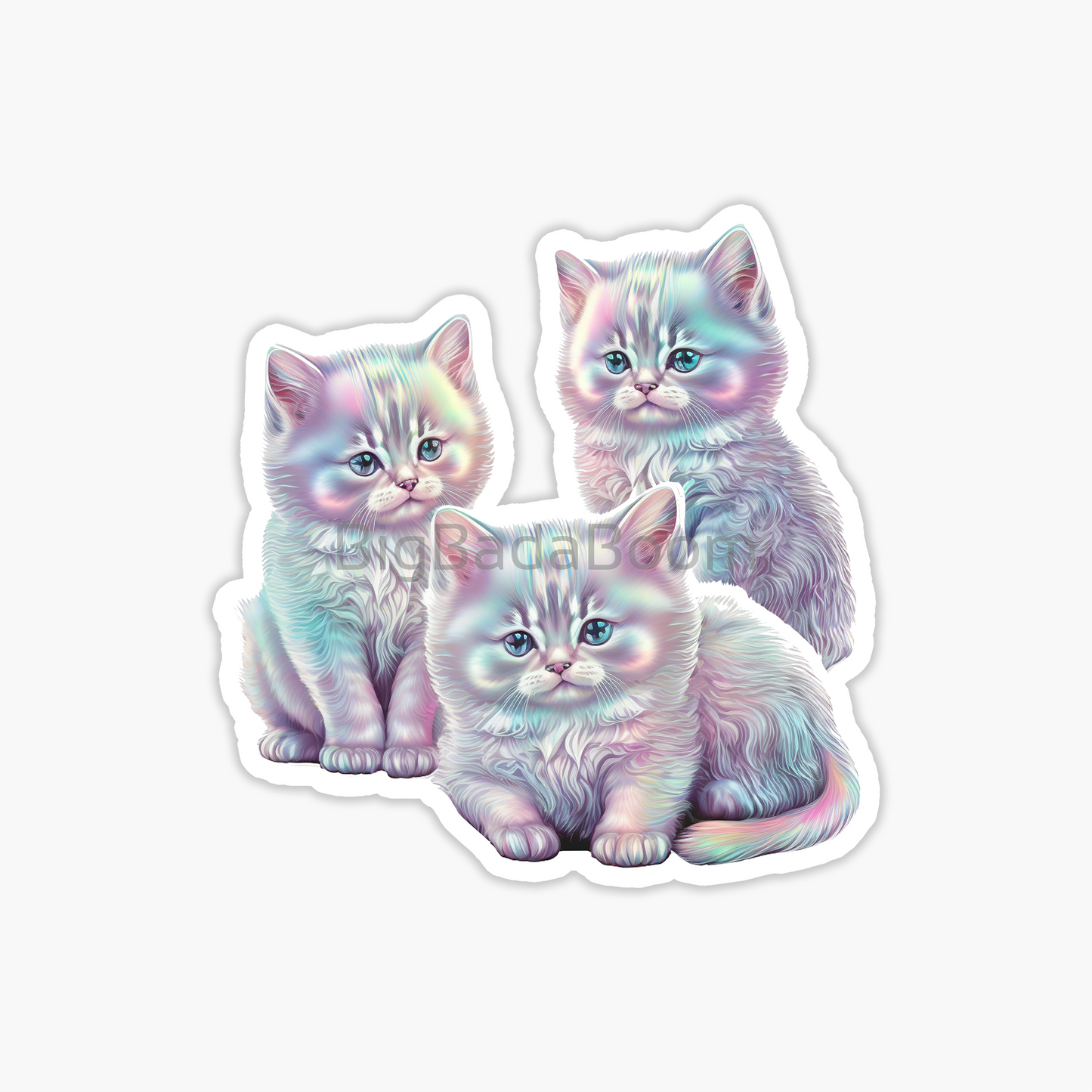 Holographic Kittens Sticker