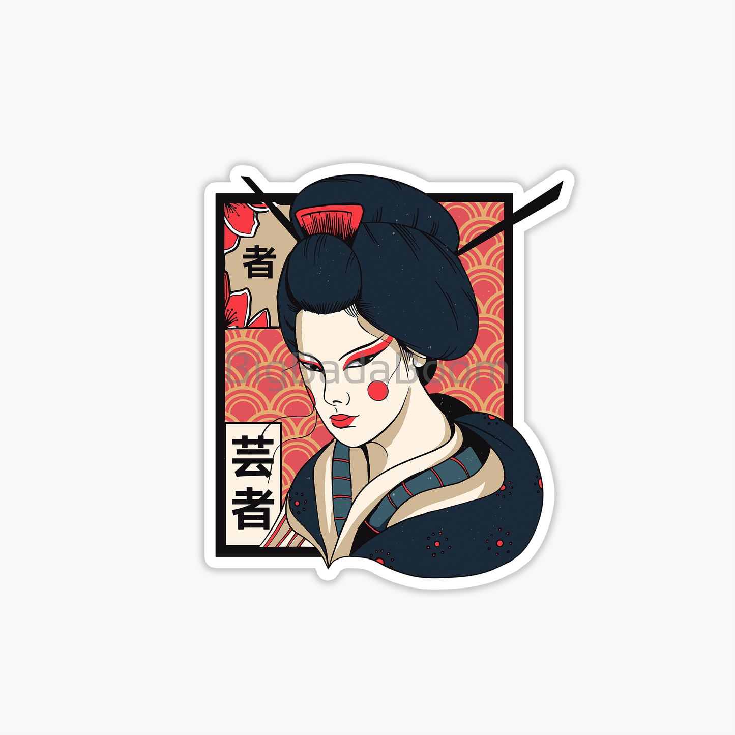 Japanese Geisha Sticker