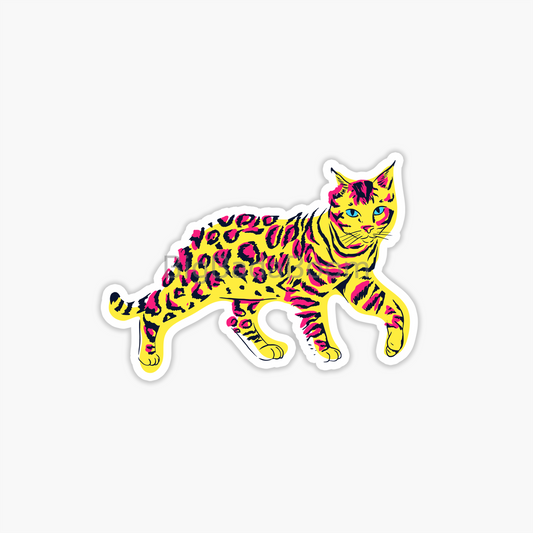 Leopard Cat Sticker