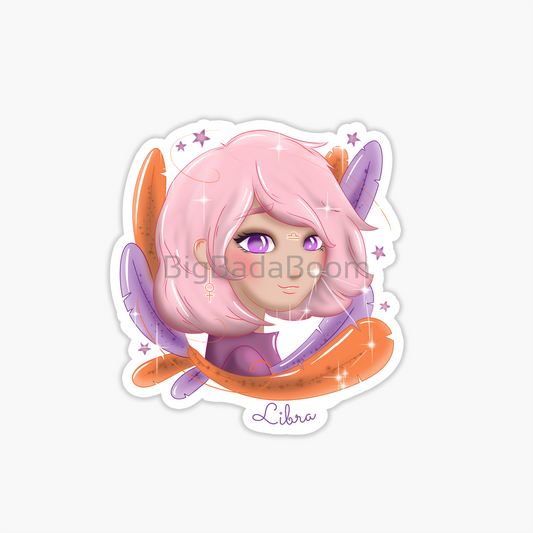 Libra Zodiac Sticker