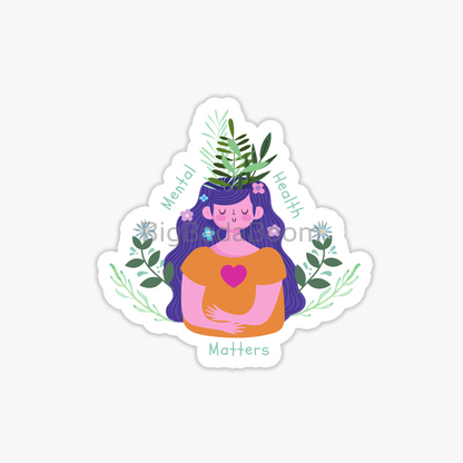 Mental Health Matter Girl Sticker