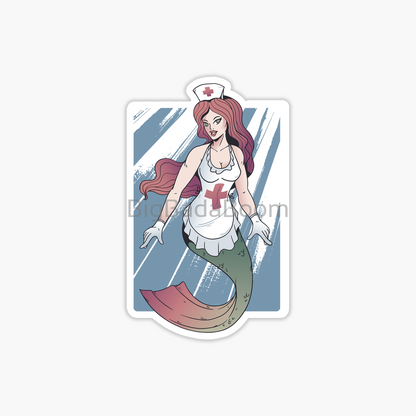 Mermaid Nurse Sticker