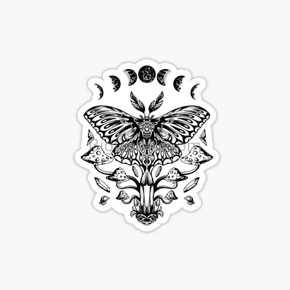 Moth Power Sticker