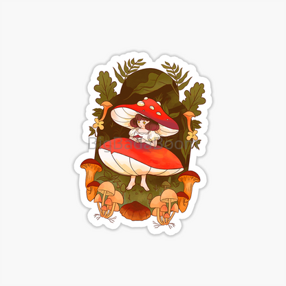 Mushroom Girl Sticker