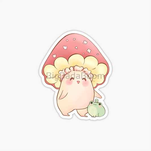 Mushroom With Frog Sticker