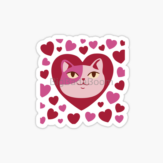 Pink Cat Sticker