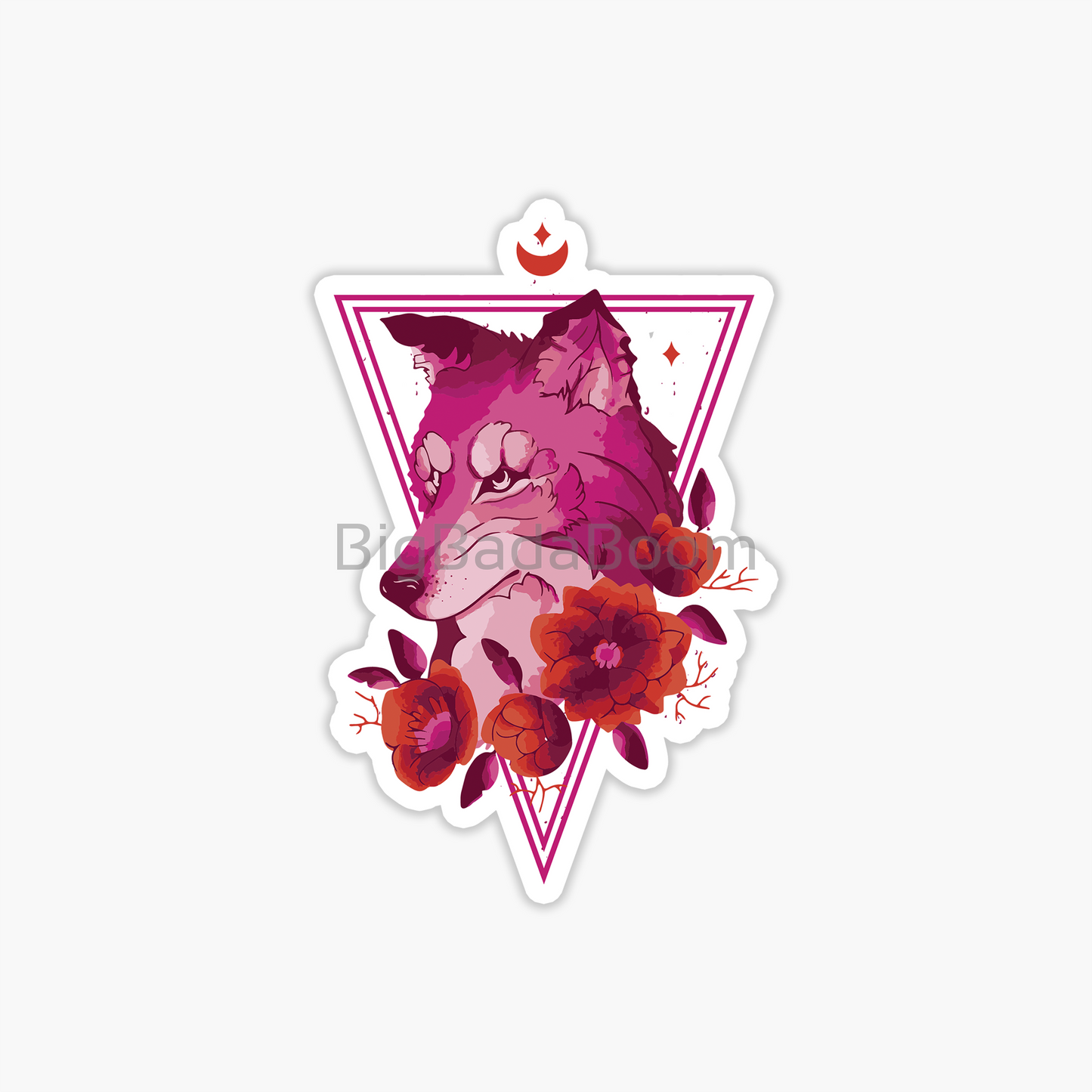 Pink Wolf Sticker