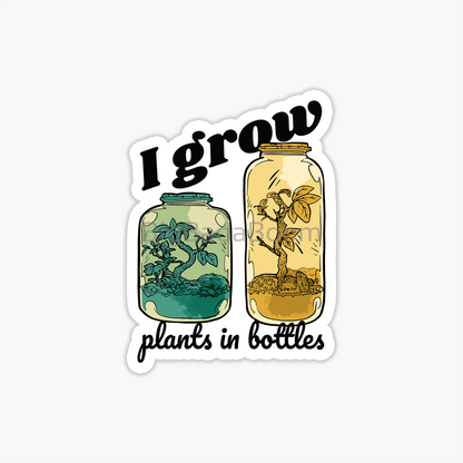 Plants In Bottle Sticker