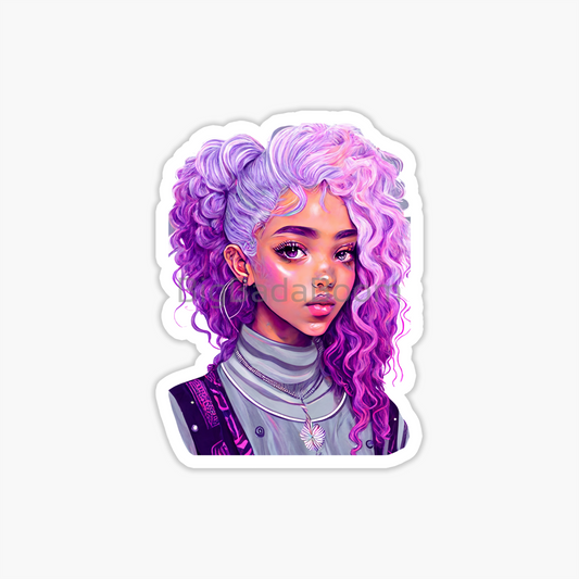 Retro Girl Sticker