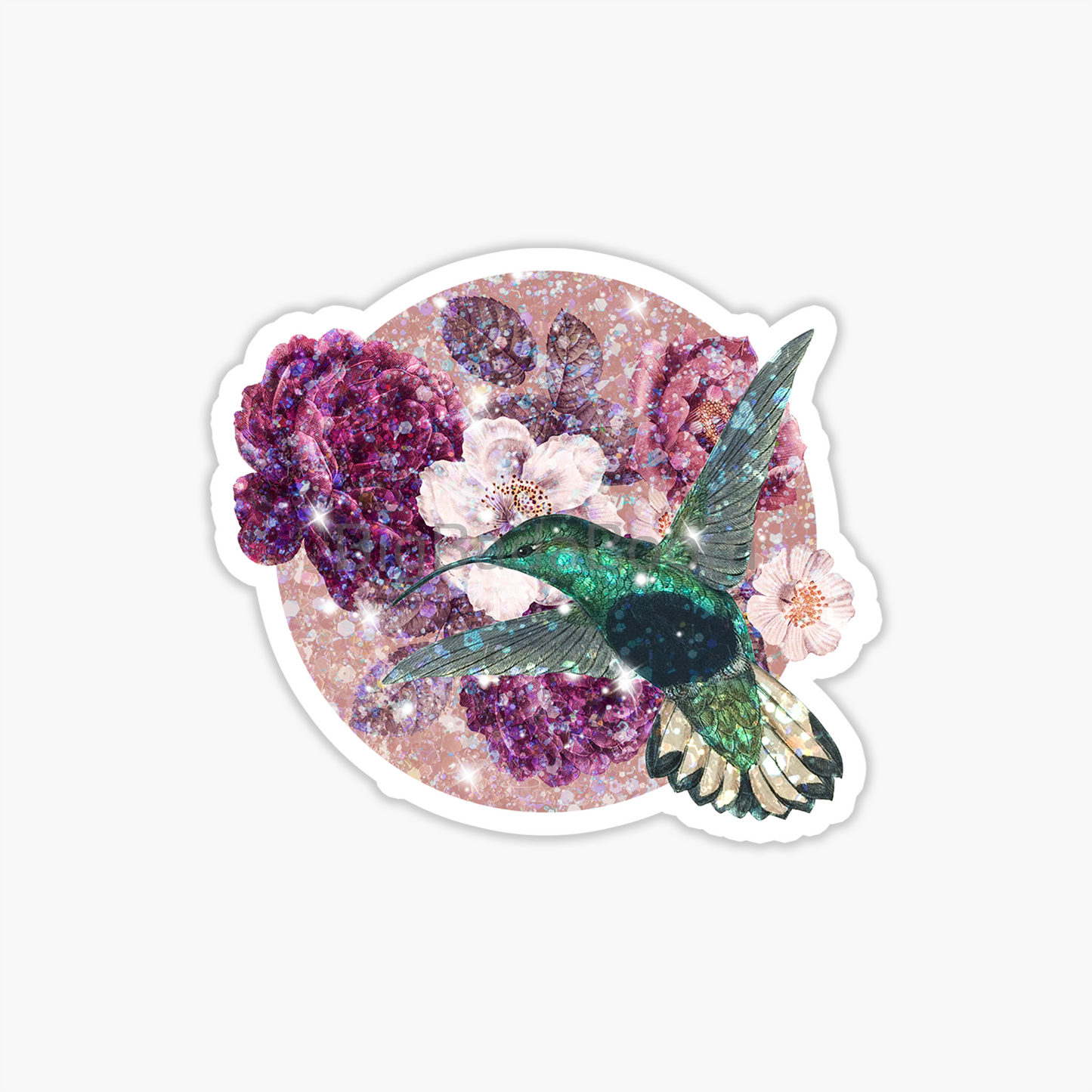 Retro Hummingbird Sticker