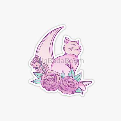 Rose Cat Sticker