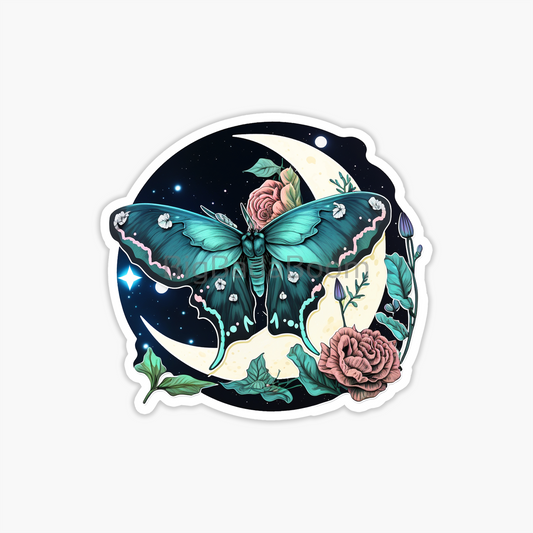 Roses Moth Sticker