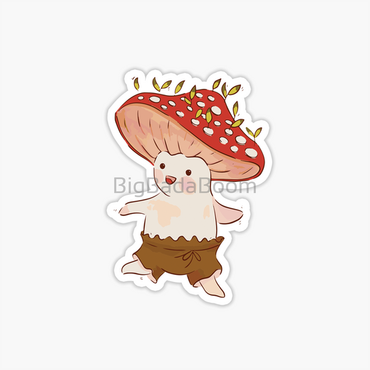 Running Mushroom Sticker